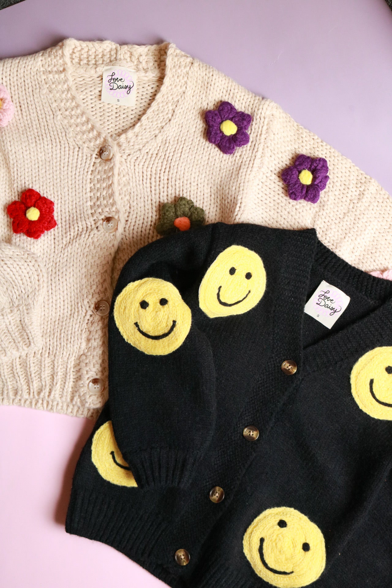 Smiley Patch Cardigan