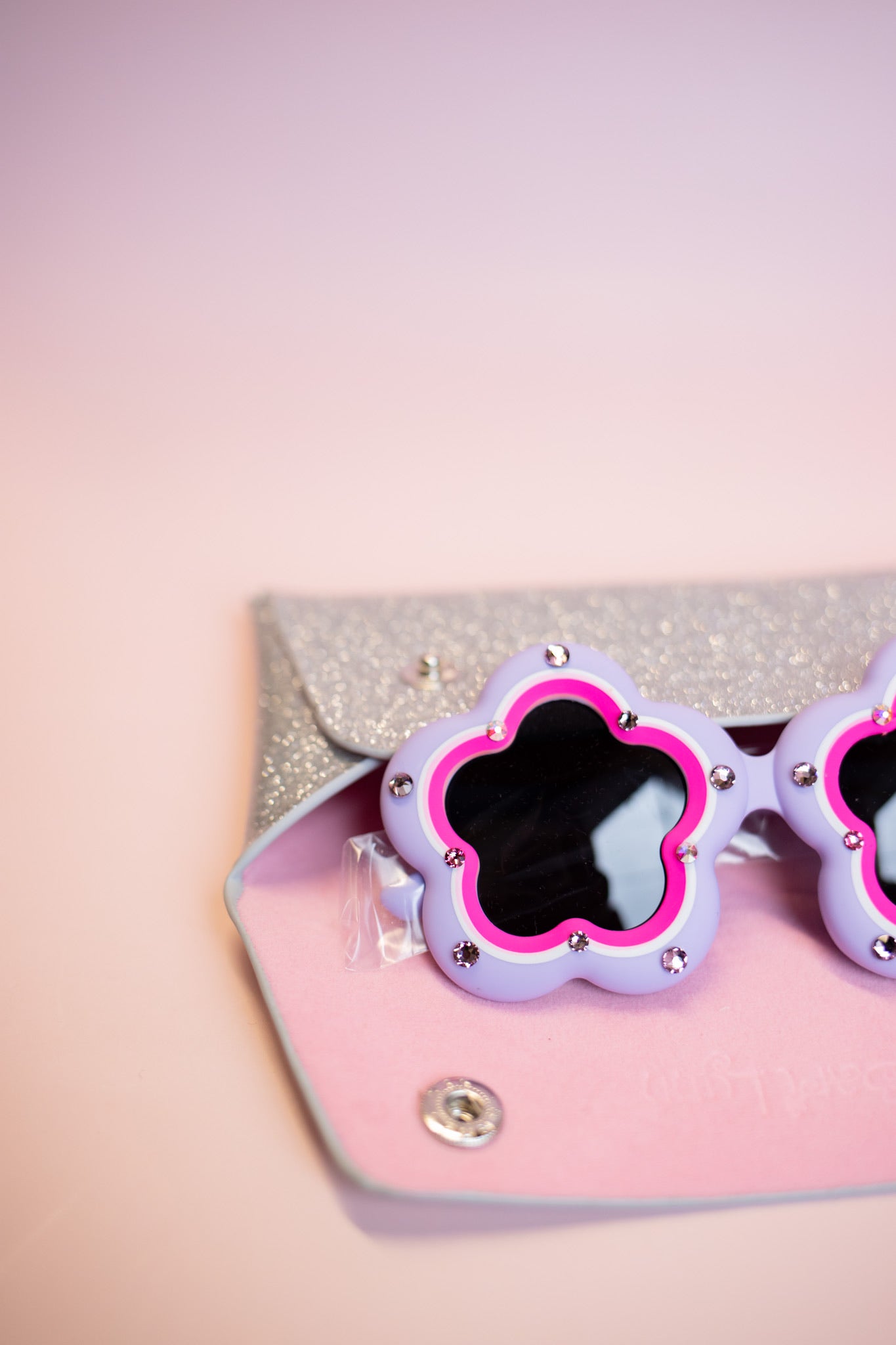Flower Rhinestone Toddler Sunglasses | Purple