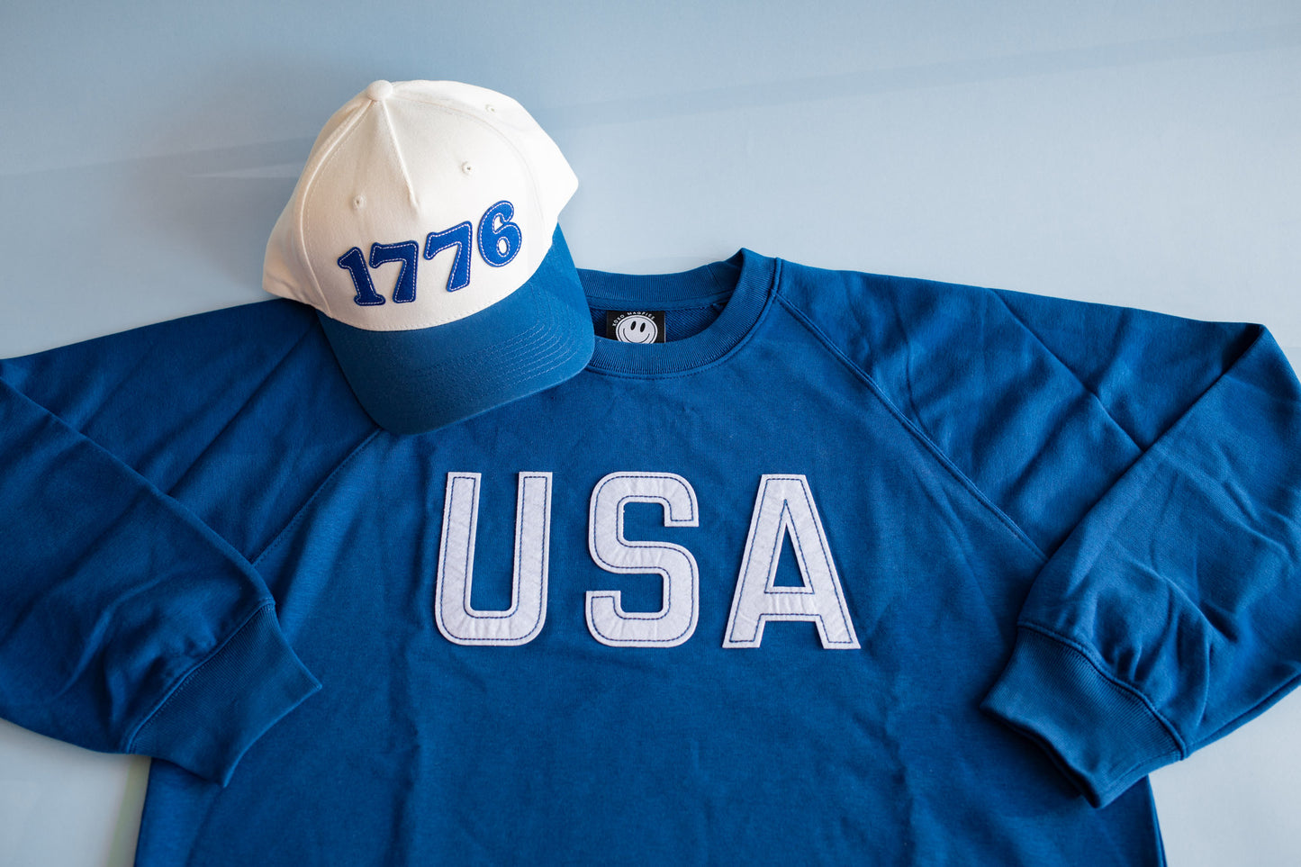 XOXO By Magpies Felt Applique USA Sweatshirt | Adult