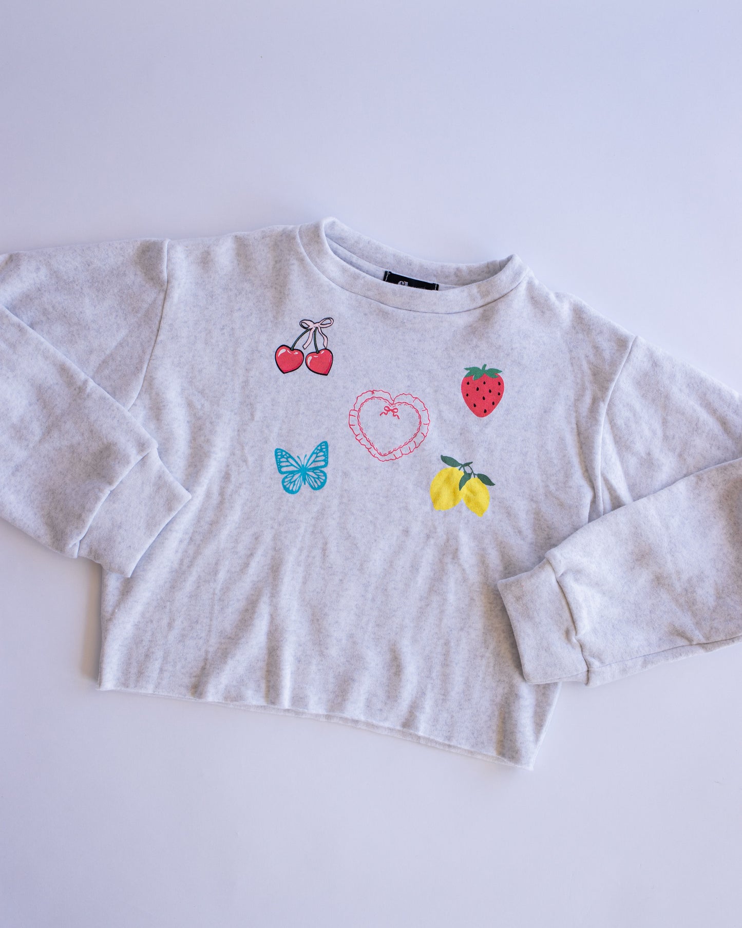 Icon Print Sweatshirt | Light Misty Grey