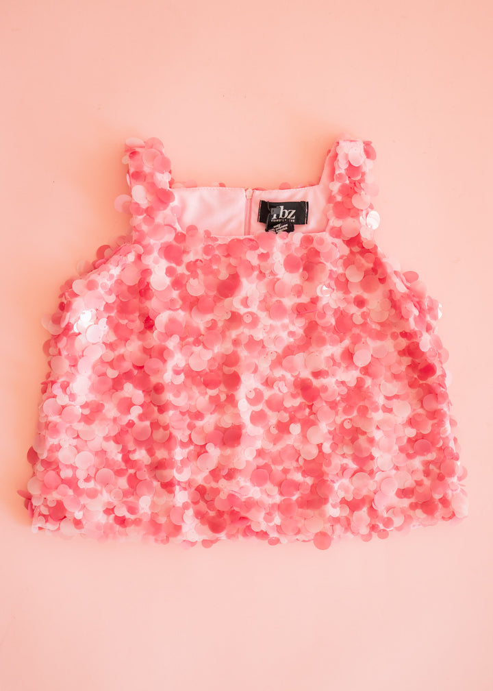 Large Sequin Tank | Pink