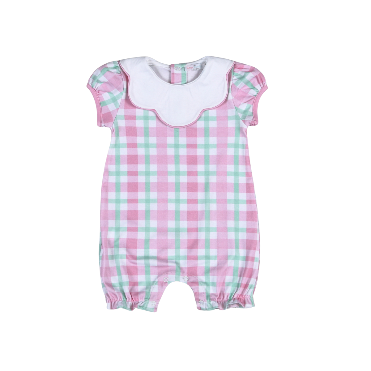 Scallop Collar Romper | Jane Plaid