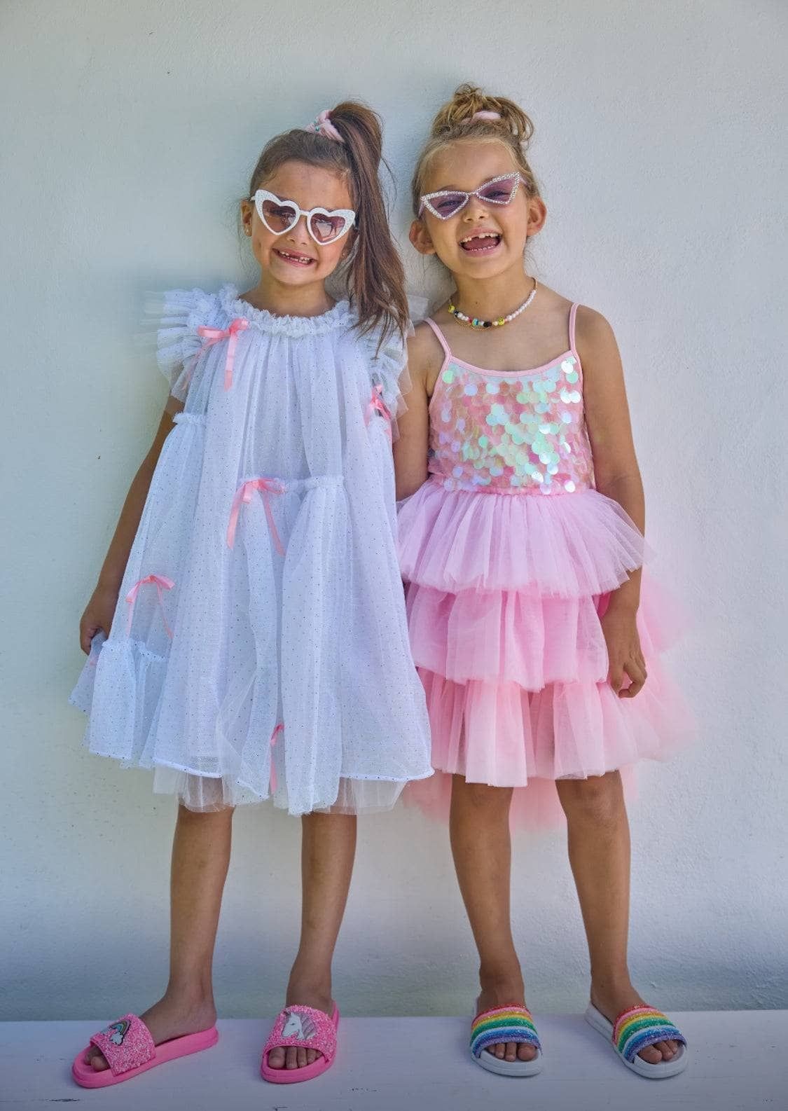 Jolie Bow Shimmer Dress