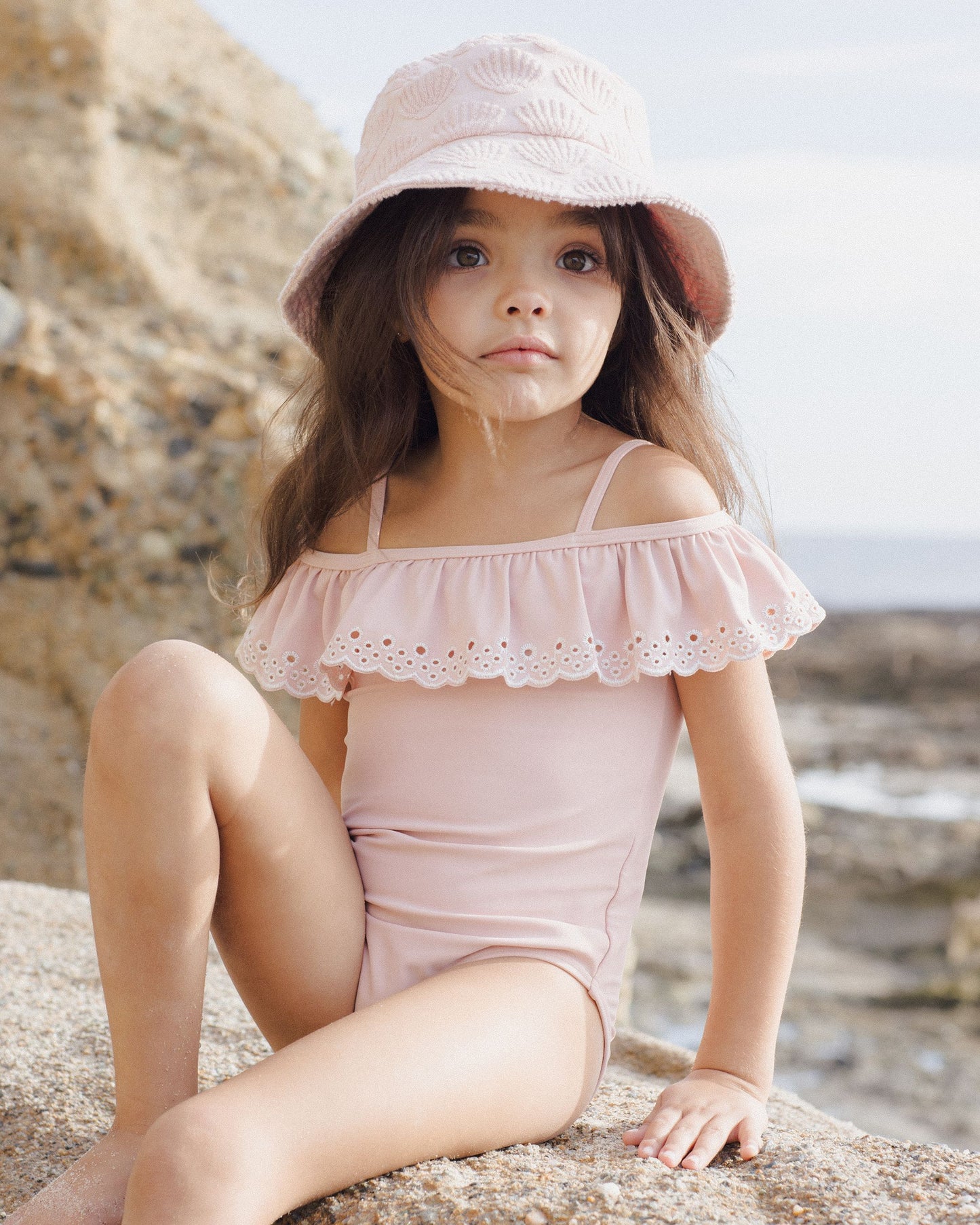 OFF THE SHOULDER ONE-PIECE || PINK