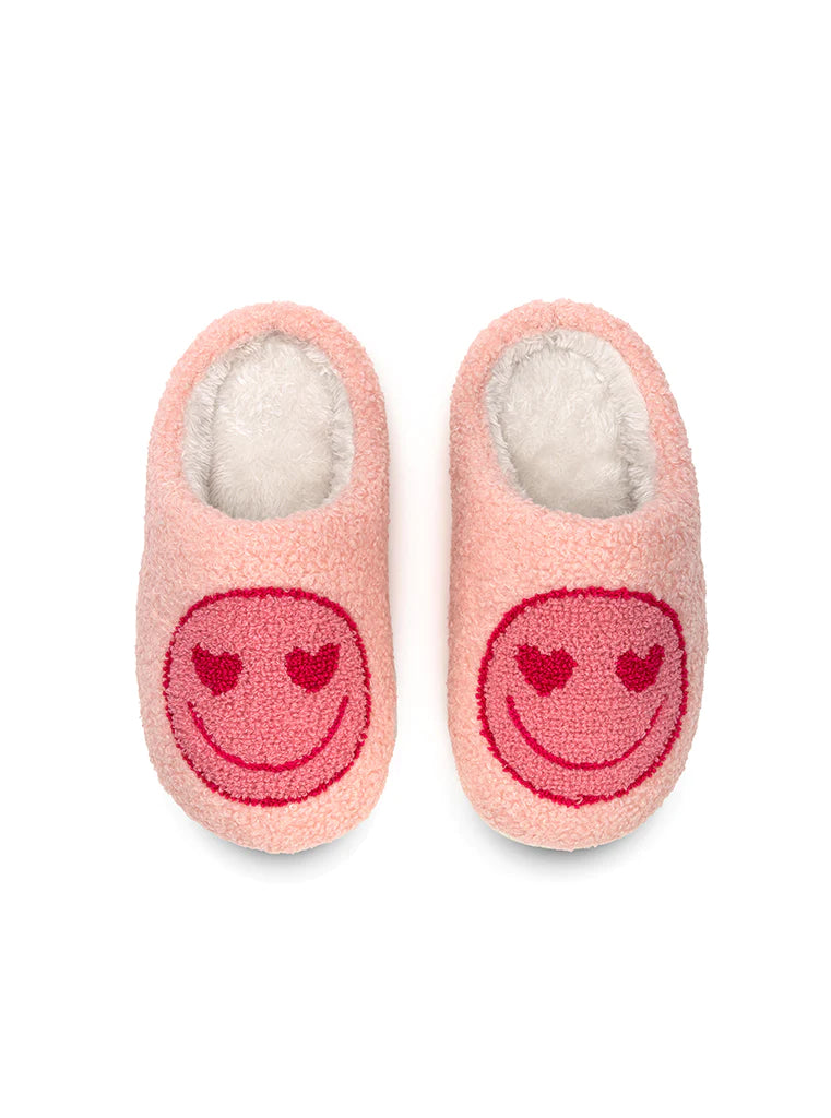 Happy Heart Slippers | Pink