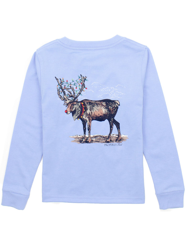 Boys Reindeer Longsleeve | Light Blue