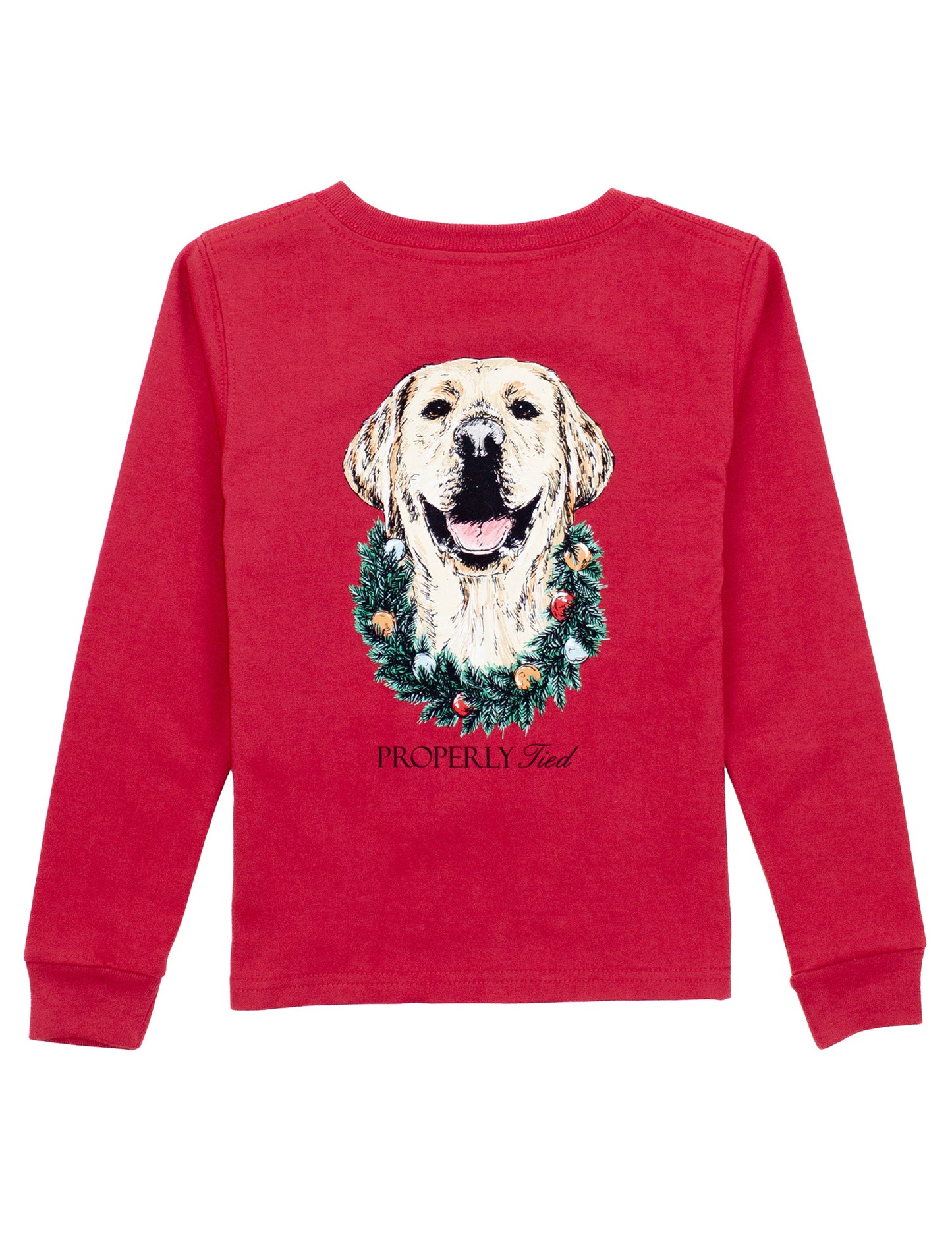 Boys Deck The Paws Longsleeve | Cabernet