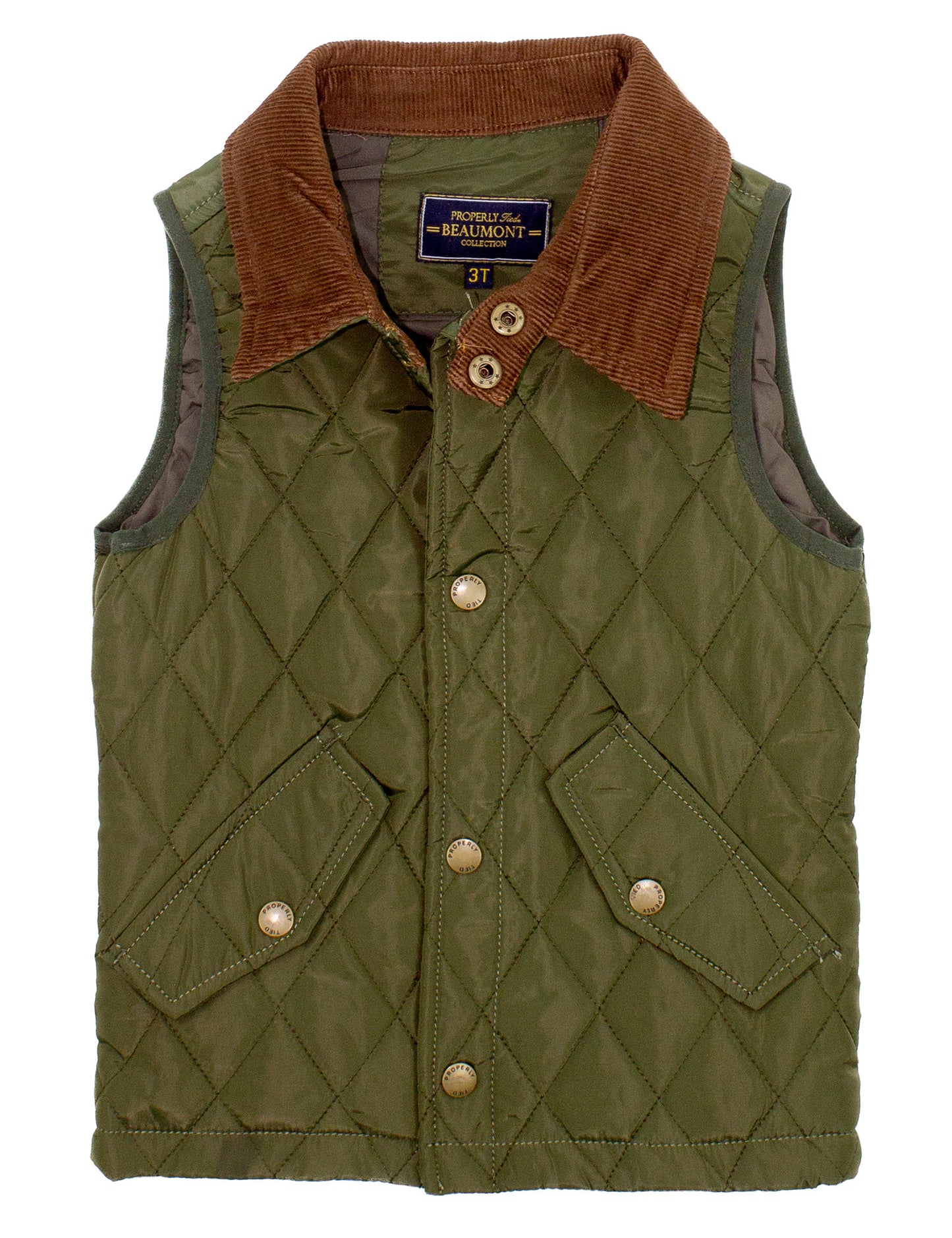 Boys Beaumont Vest | Olive