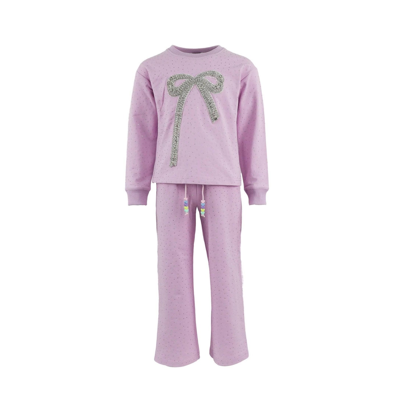 Lavender Sparkle Bow Charm Set