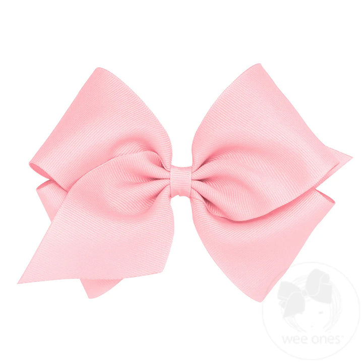 Small King Classic Grosgrain Bow | Light Pink