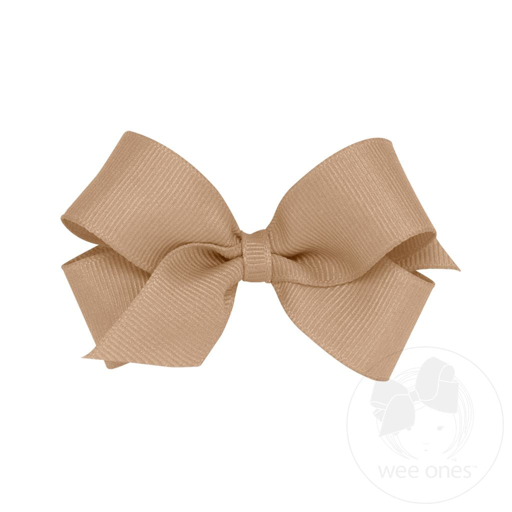 Mini Classic Grosgrain Hair Bow | Oatmeal