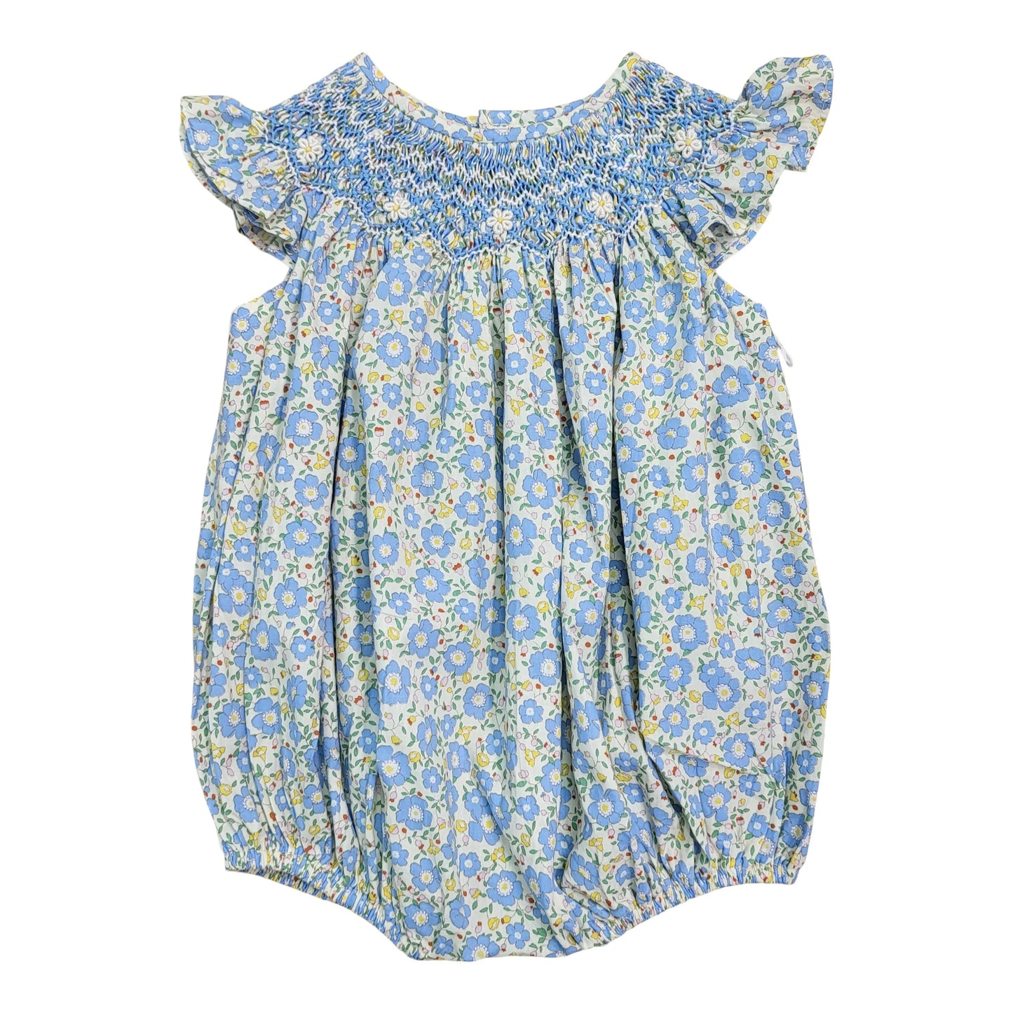 Becca Blue Floral Smocked Bubble