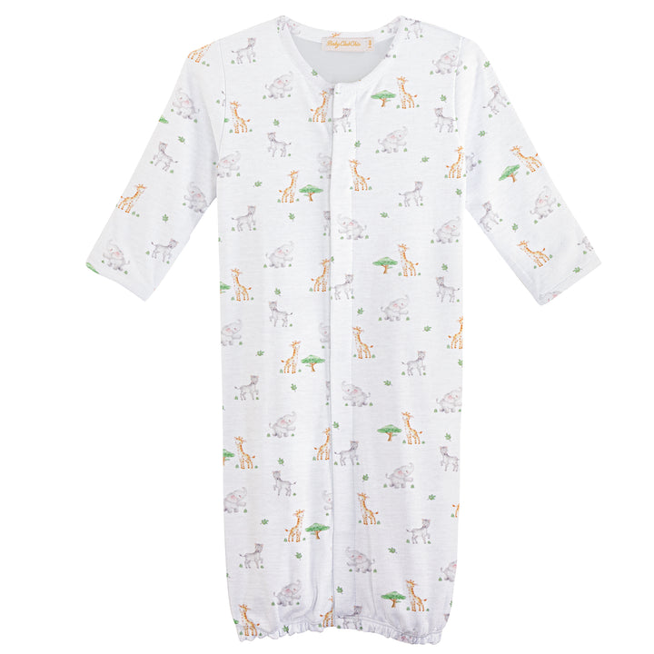 Tiny Safari Printed Pima Converter Gown