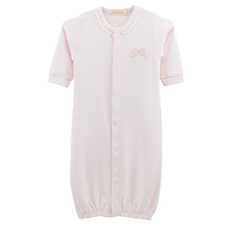 Pink Converter Gown w/ Lace Trim | Pretty Bows