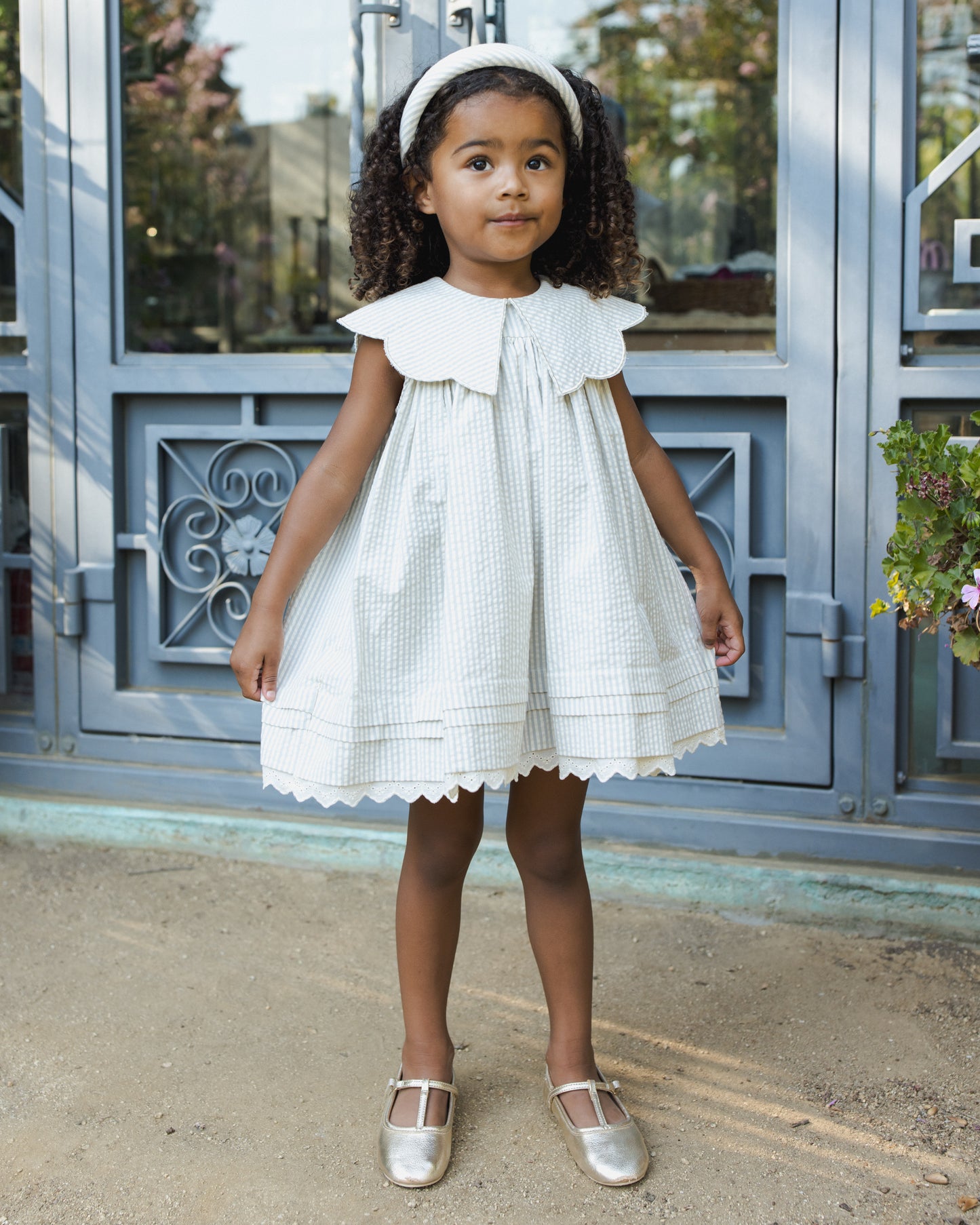 FLORENCE DRESS SKY STRIPE