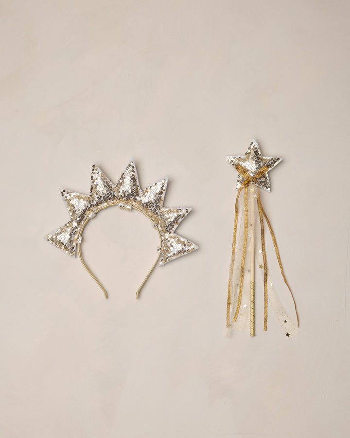 SUN CROWN + WAND | GOLD