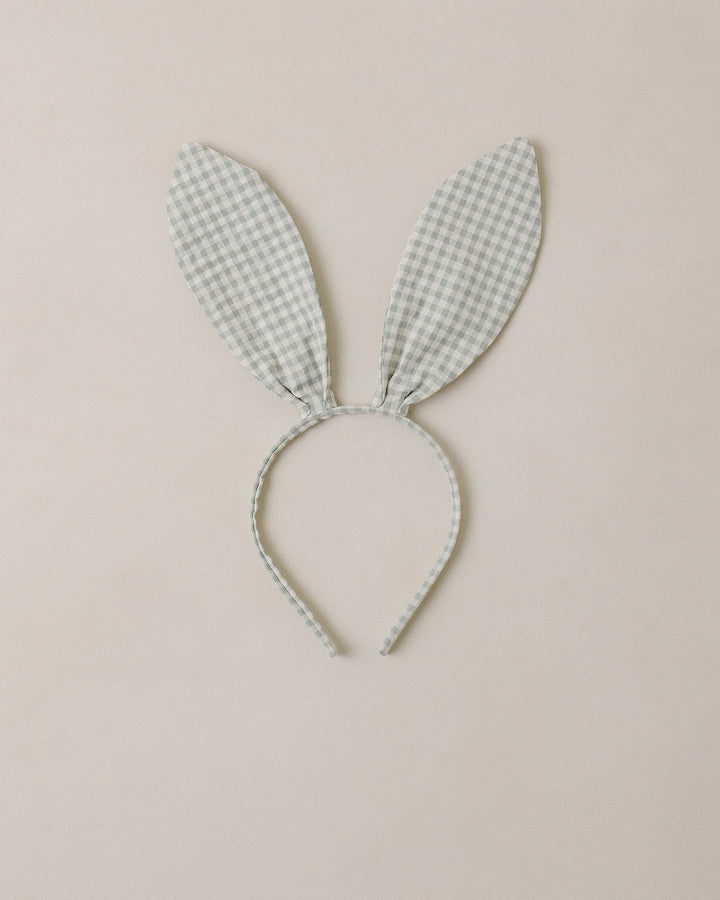 BUNNY HEADBAND EUCALYPTUS CHECK