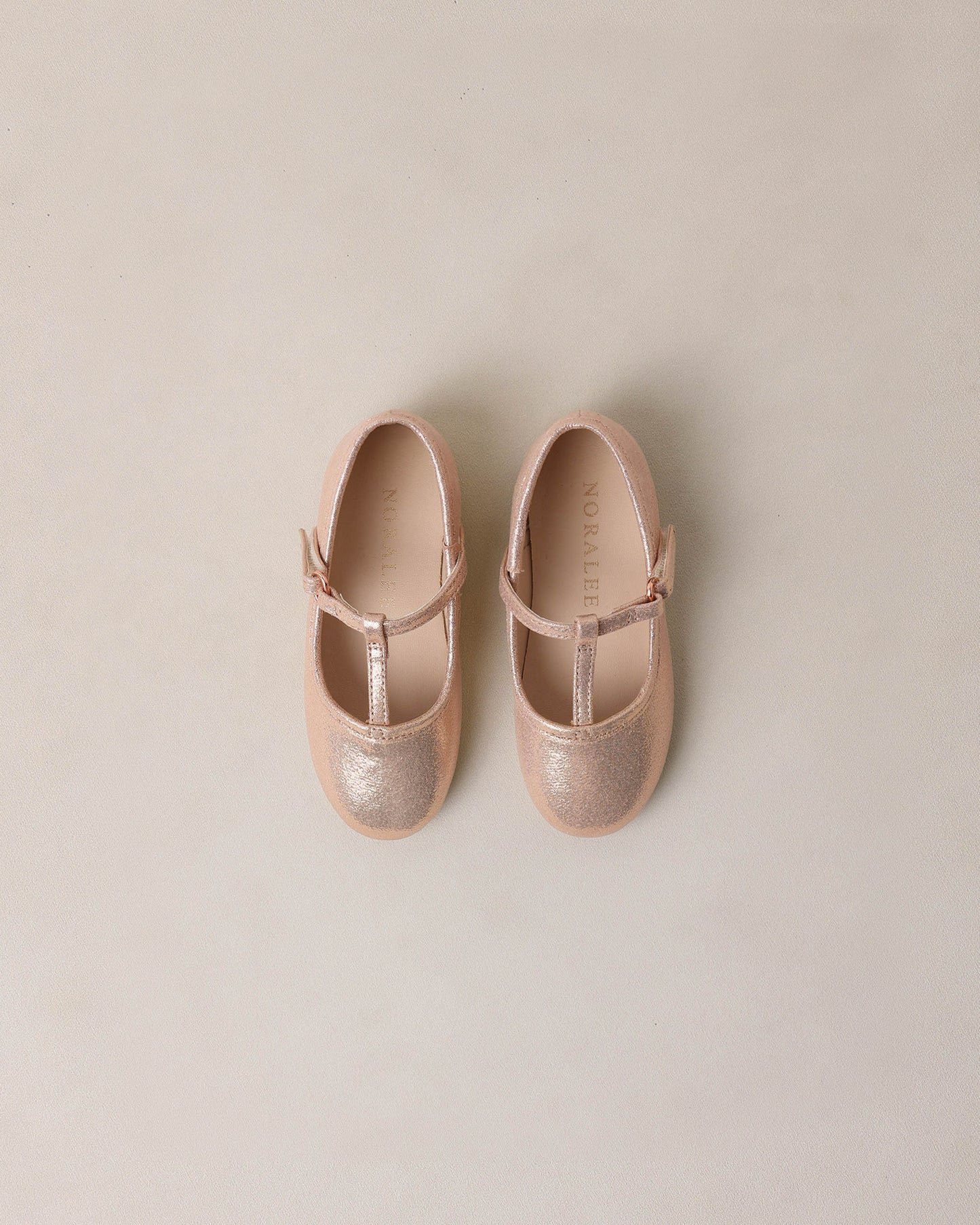 T-STRAP BALLET FLATS PINK SHIMMER