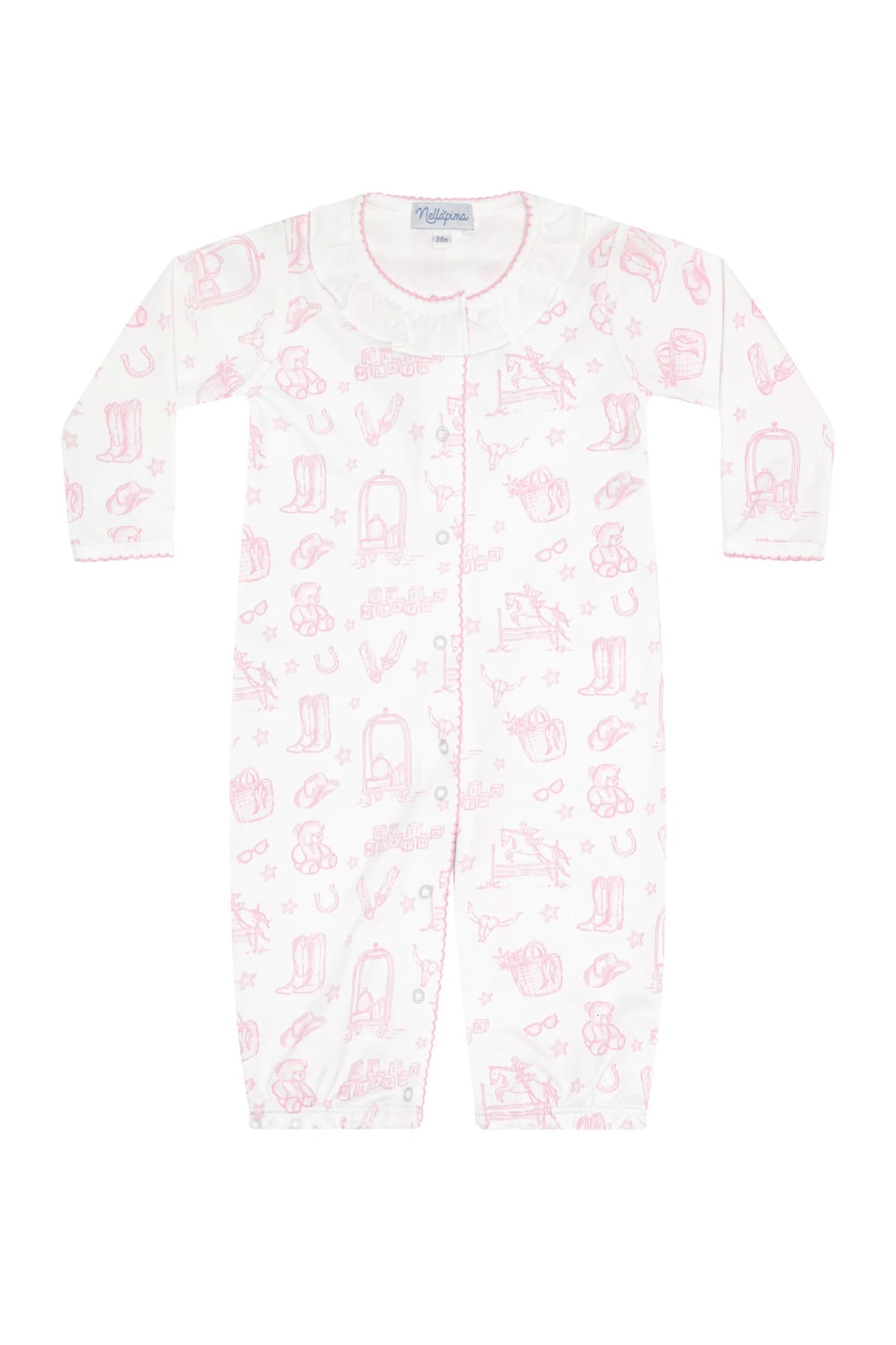 Pink Lone Star Toile Converter Gown