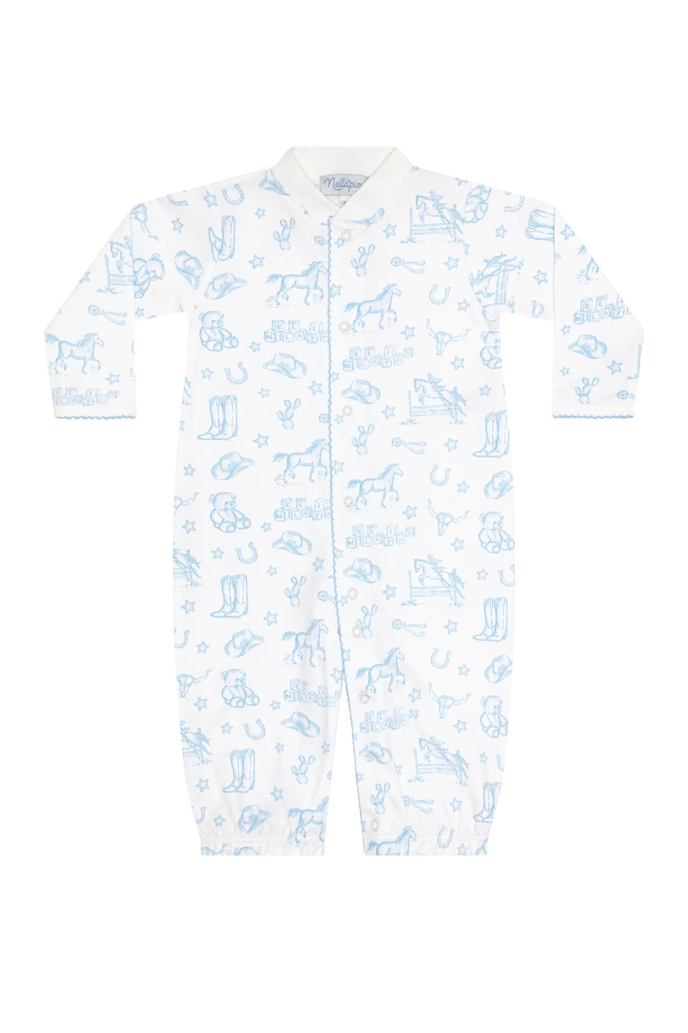 Blue Lone Star Toile Converter Gown
