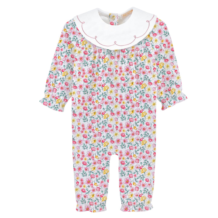 Bib Collar Printed Playsuit | Field Flowers