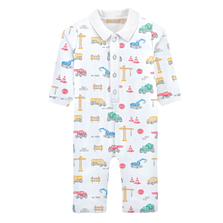 Point Collar Printed Playsuit | Building