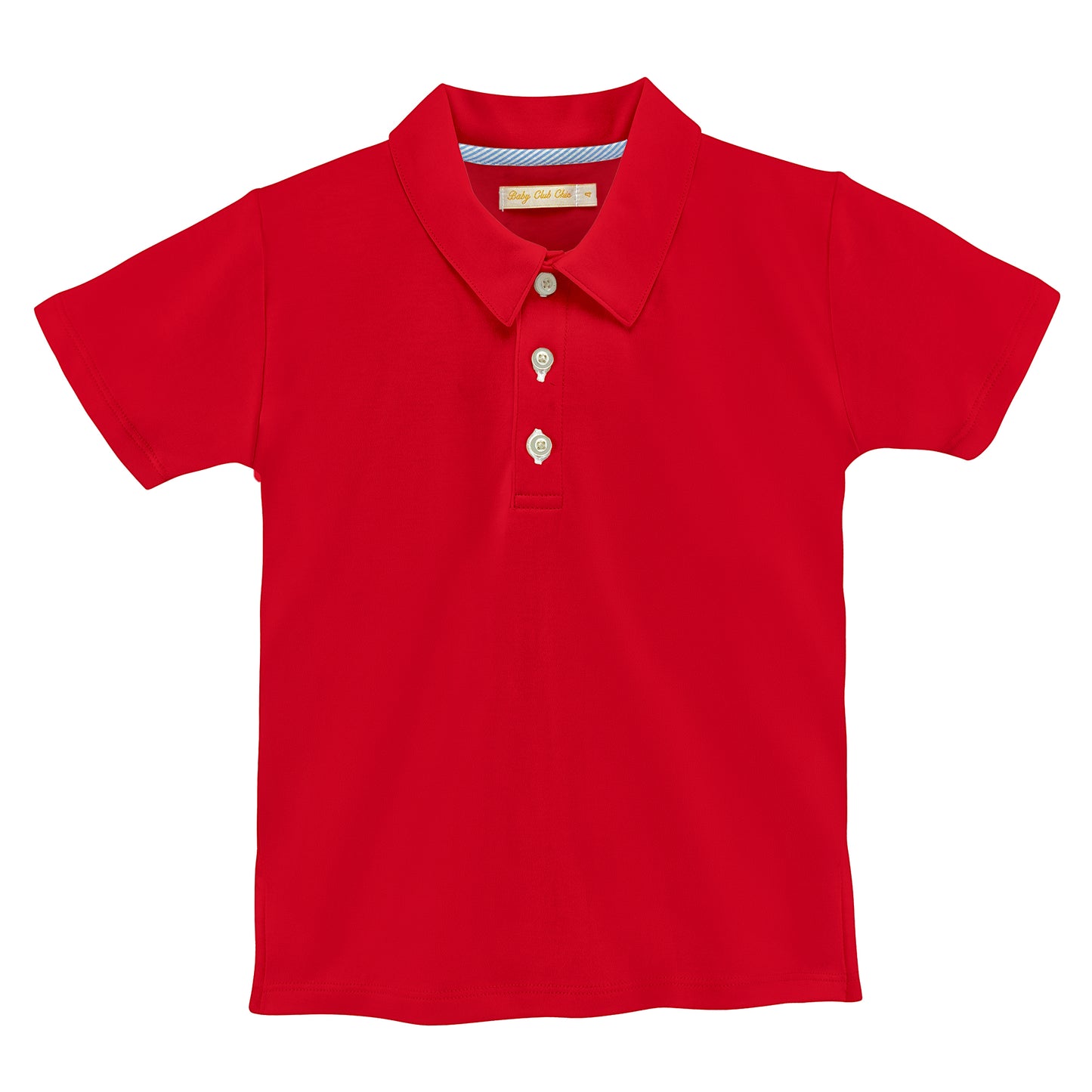 red solid t-shirt w/collar