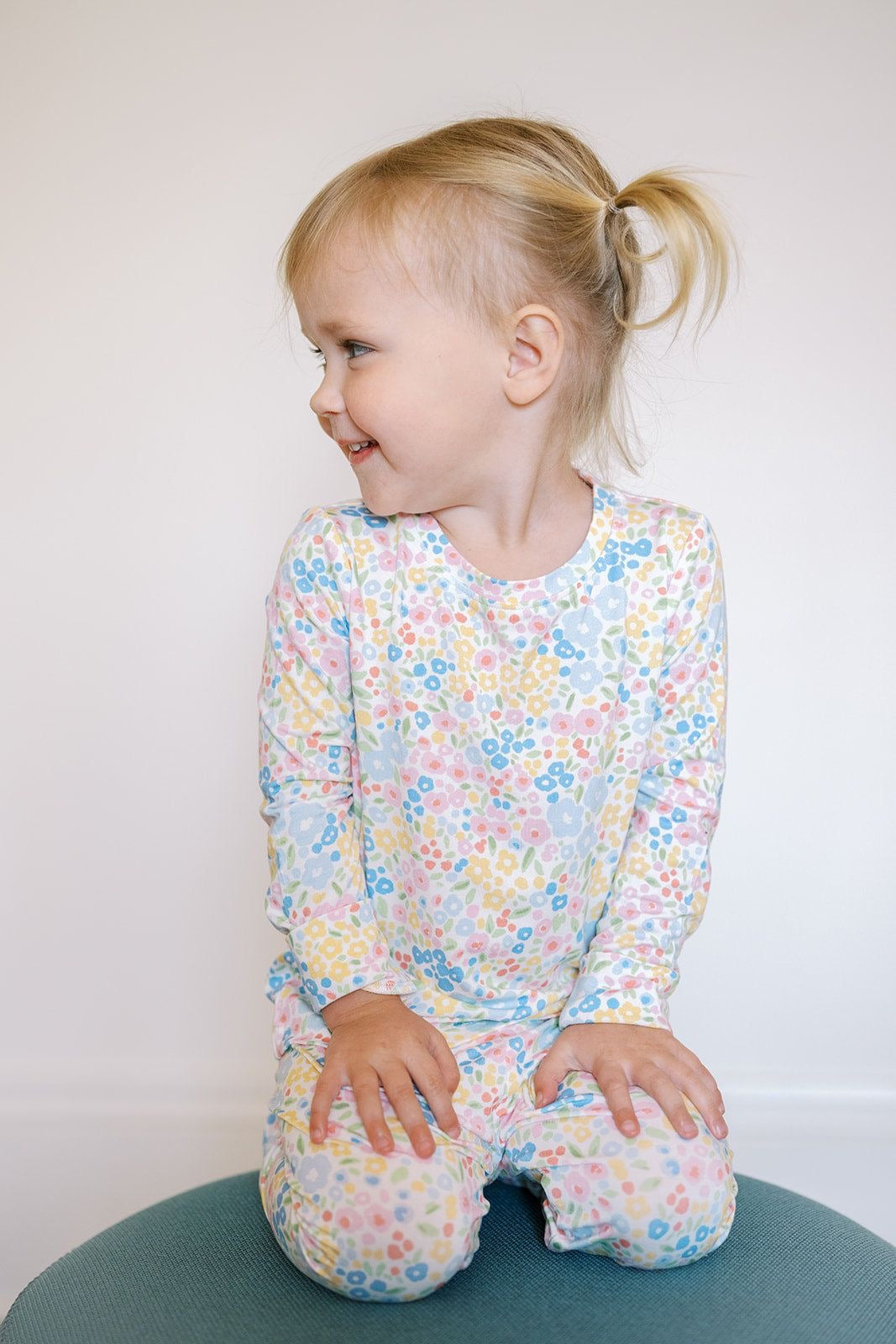 Long Sleeve Pajama Set | Multi-Colored Flower