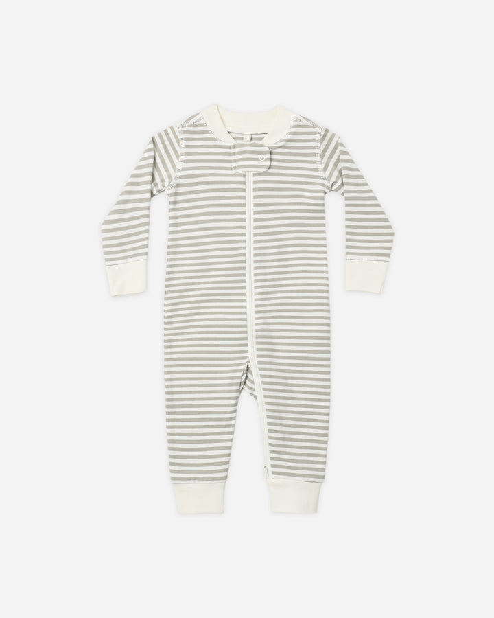 ZIP LONG SLEEVE SLEEPER LAUREL STRIPE