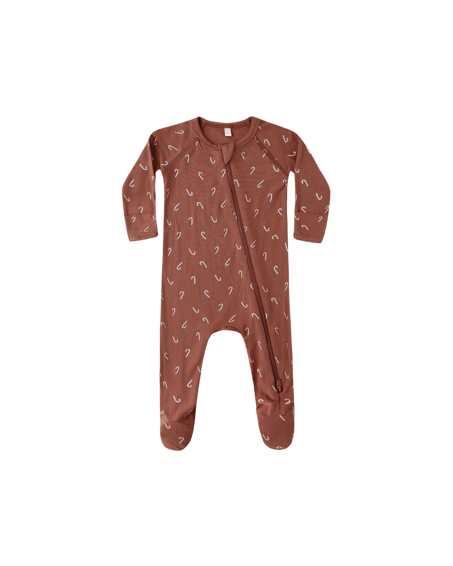 BAMBOO ZIP FOOTIE || CANDY CANES