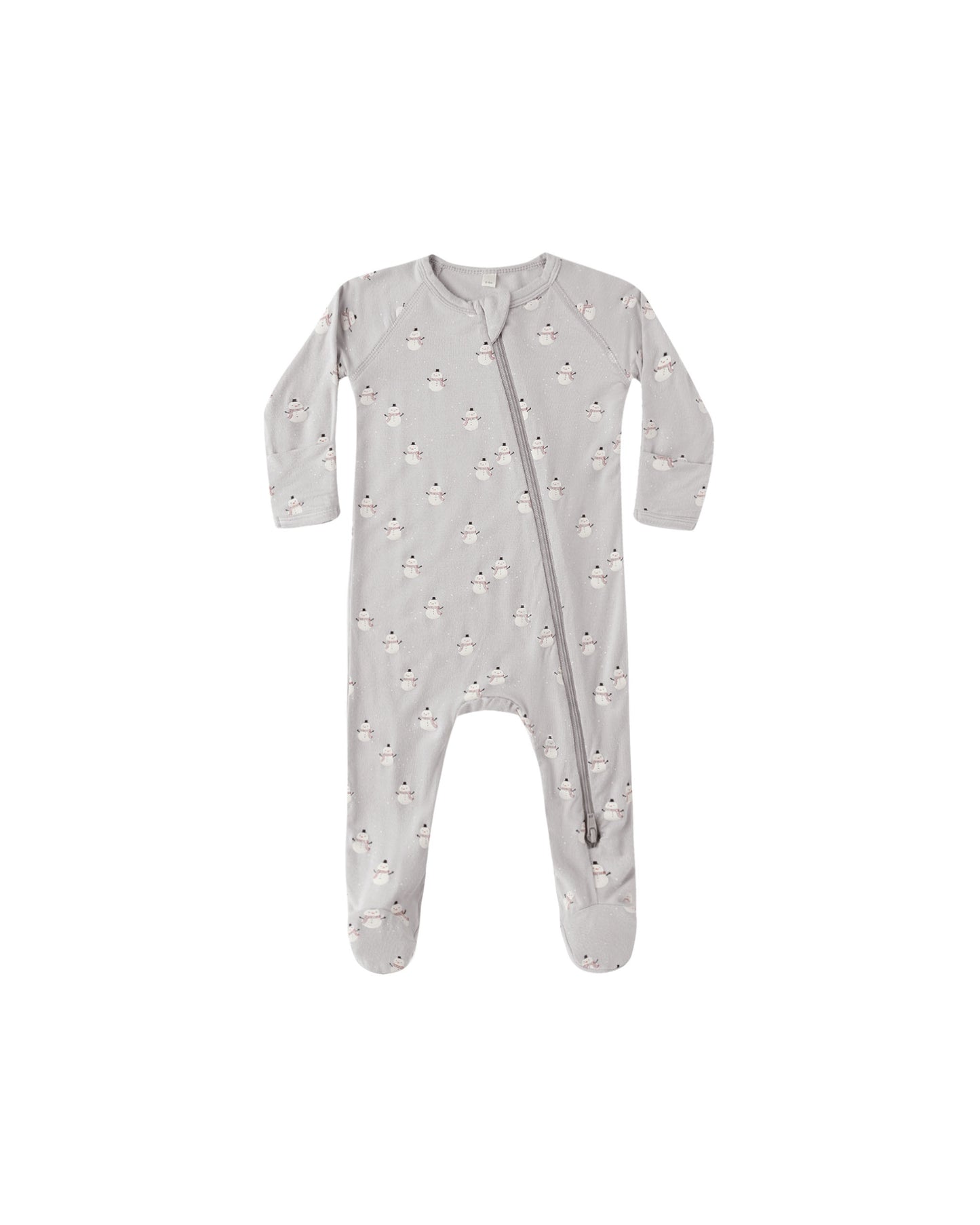 BAMBOO ZIP FOOTIE || SNOWMEN