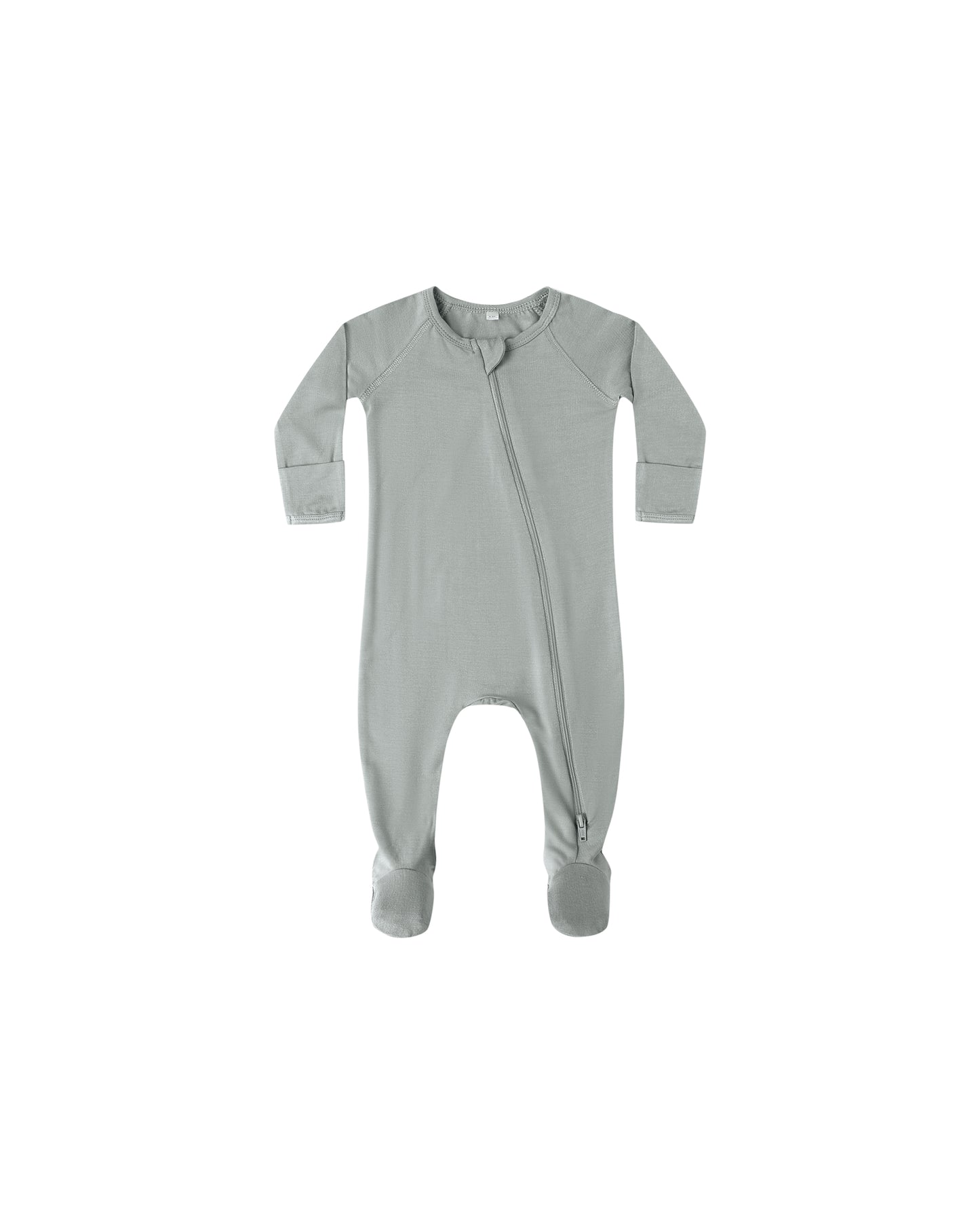 BAMBOO ZIP FOOTIE || STEEL BLUE