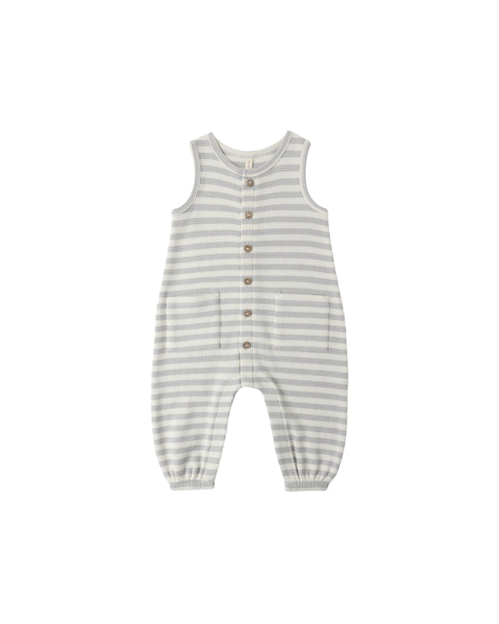 WAFFLE JUMPSUIT SKY STRIPE