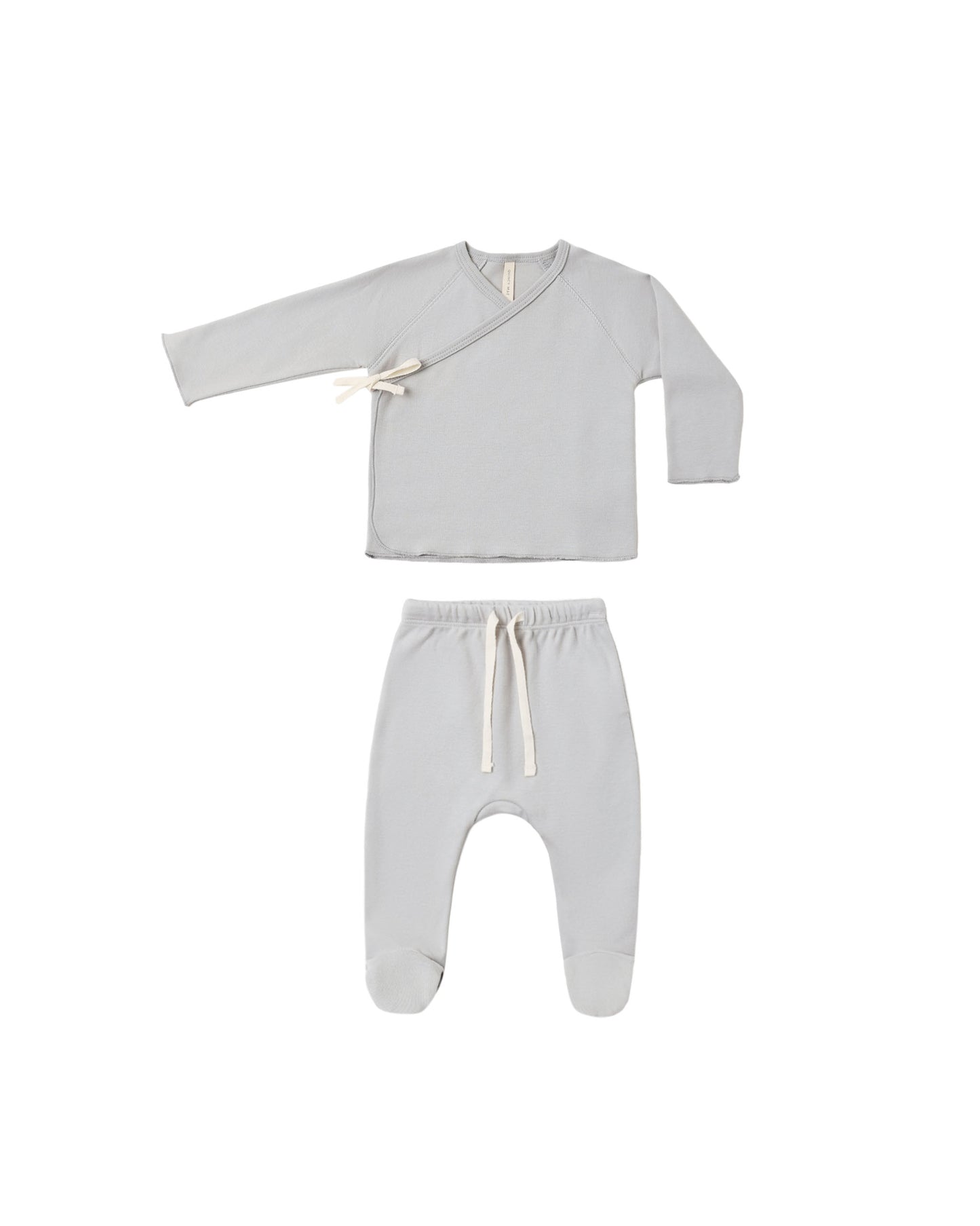 WRAP TOP + FOOTED PANT SET CLOUD
