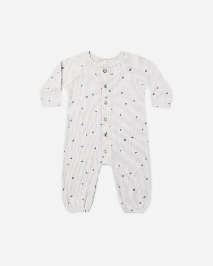 WAFFLE LONG SLEEVE JUMPSUIT STARS
