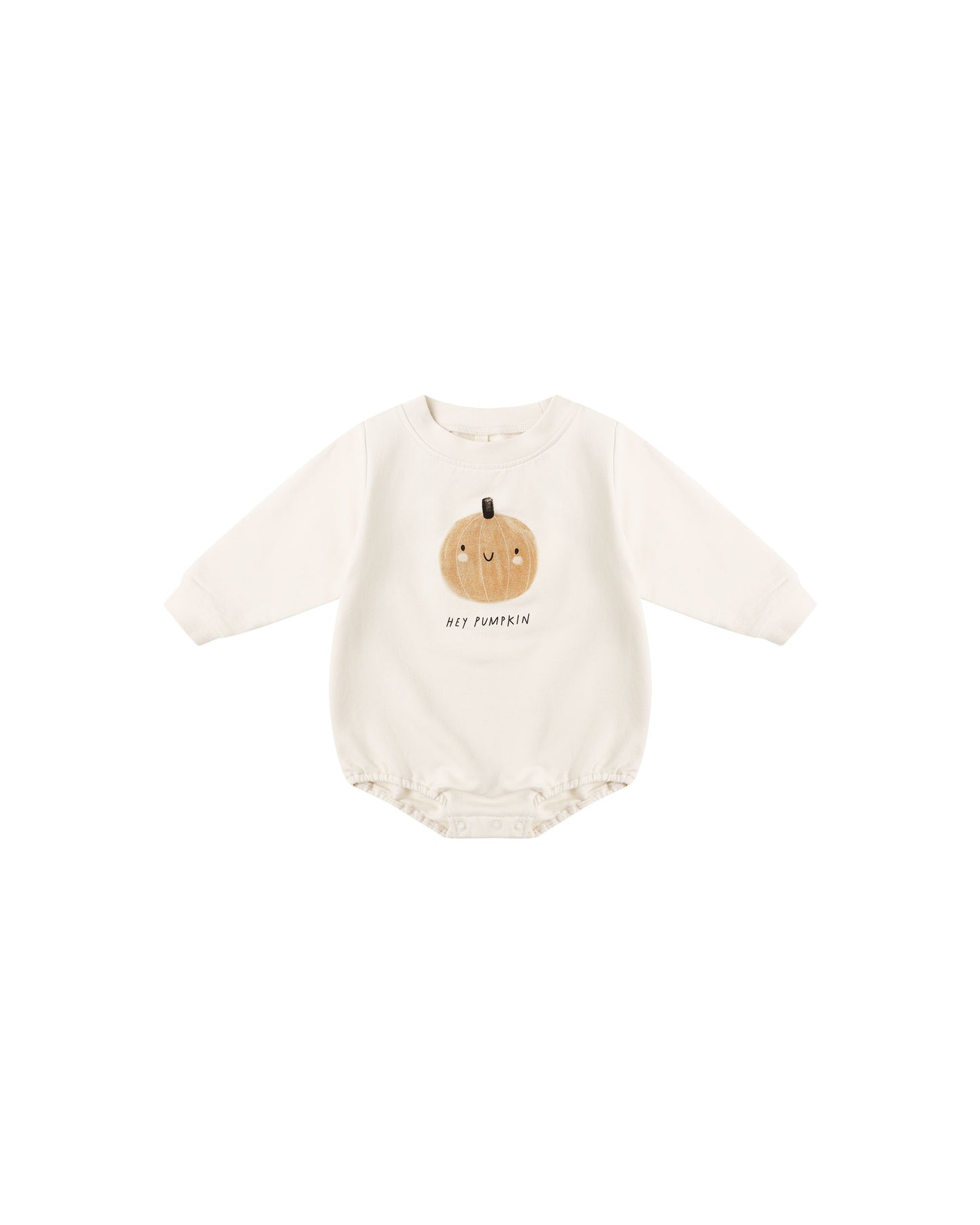 CREWNECK BUBBLE ROMPER || PUMPKIN