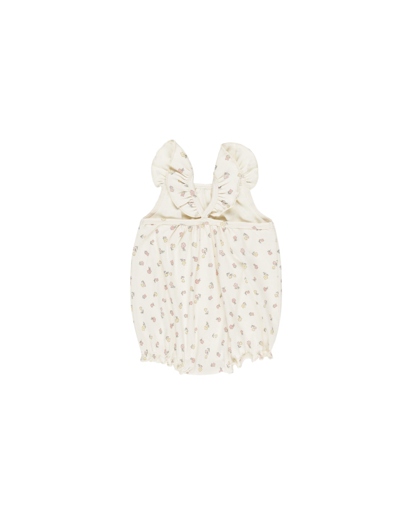 RIBBED RUFFLE ROMPER || FLEUR