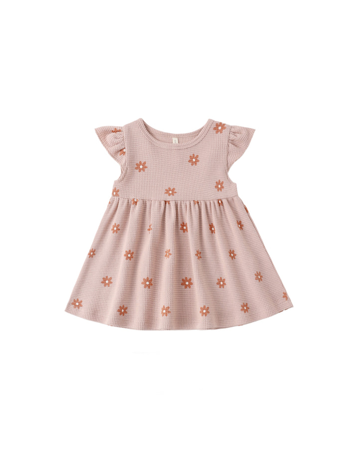 FLUTTER SLEEVE DRESS PINK DAISY