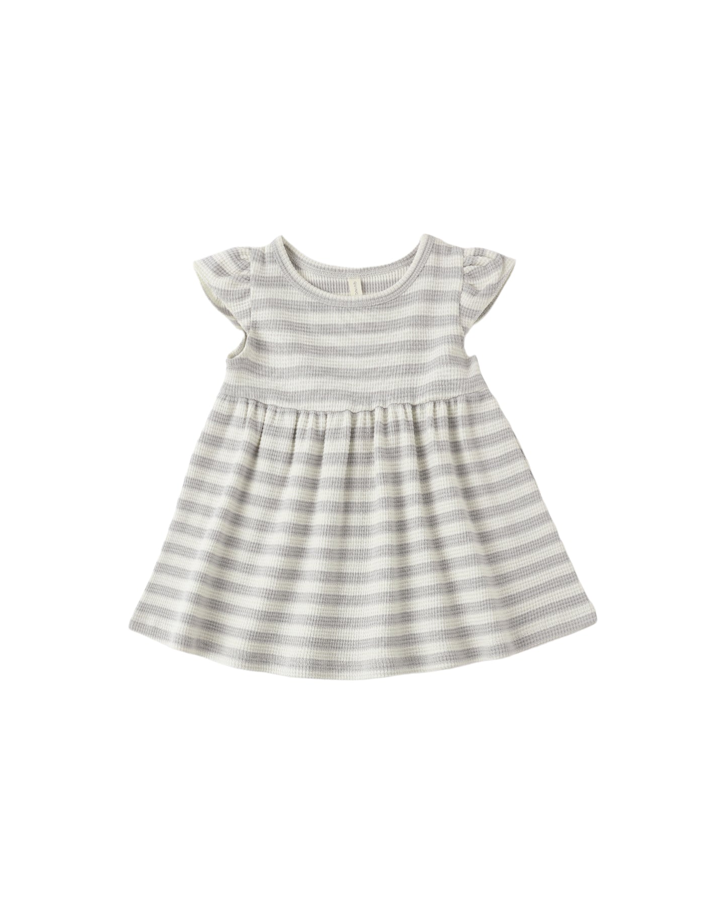 FLUTTER SLEEVE DRESS SKY STRIPE