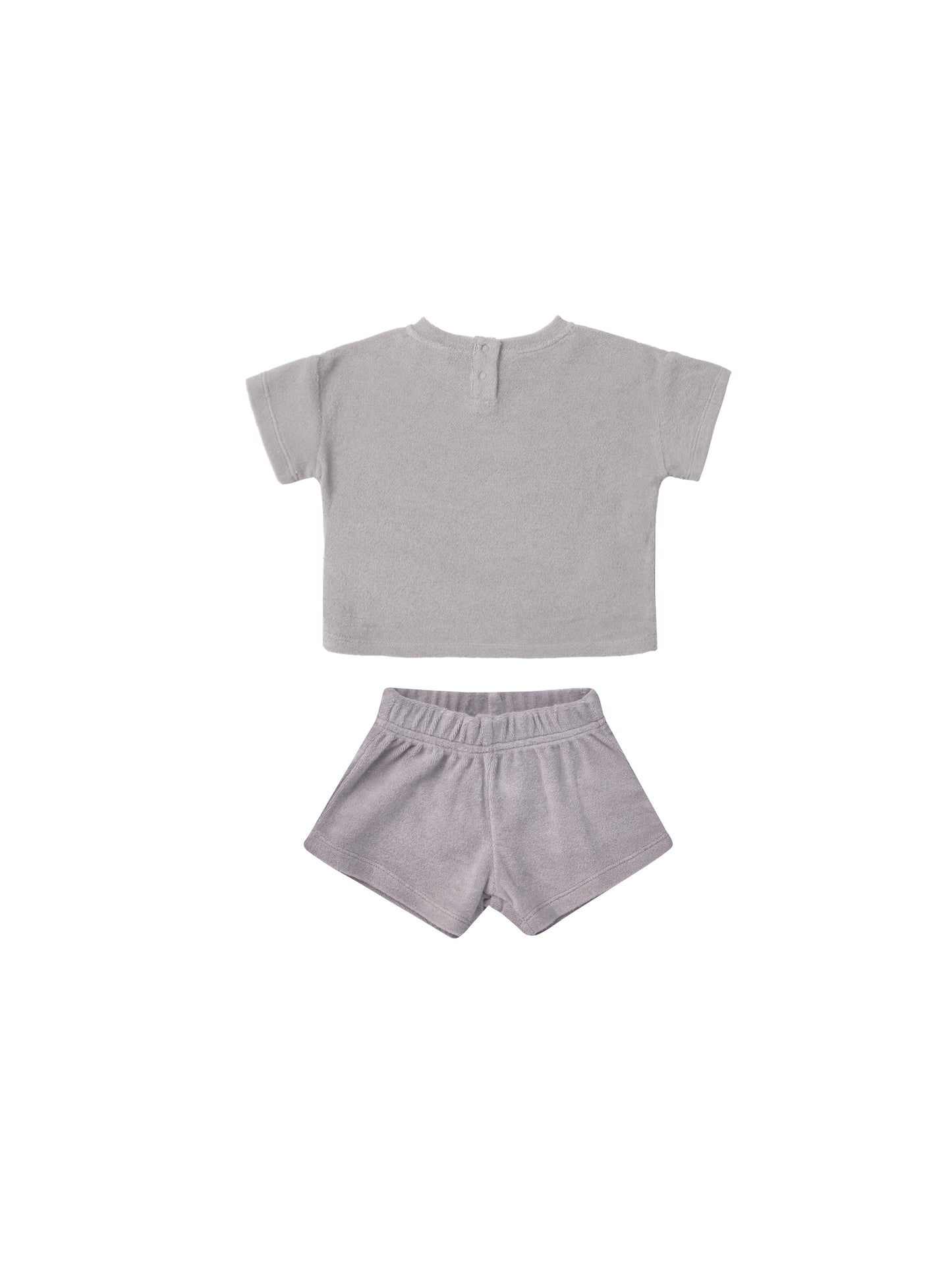TERRY TEE + SHORTS SET || PERIWINKLE