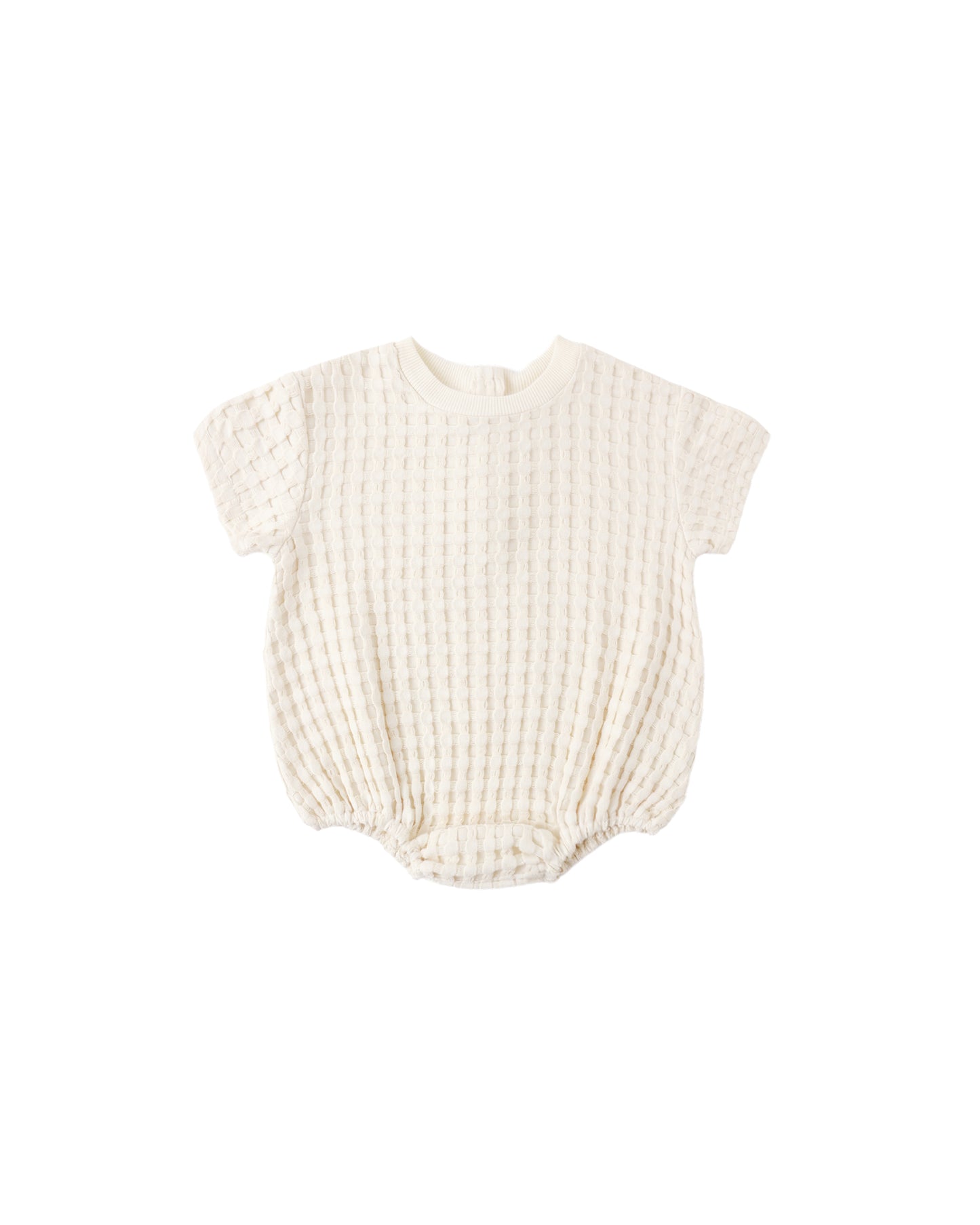 RELAXED BUBBLE ROMPER NATURAL