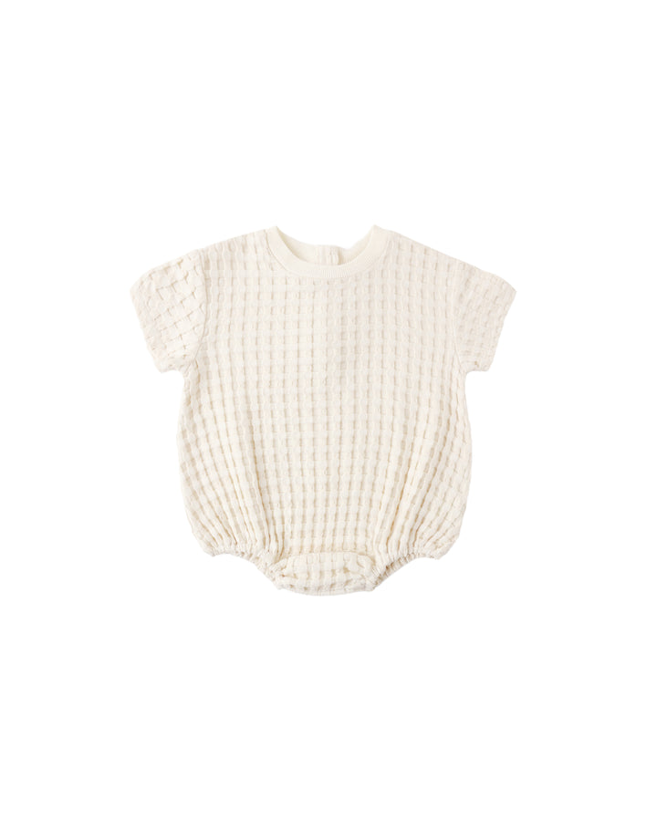 RELAXED BUBBLE ROMPER NATURAL