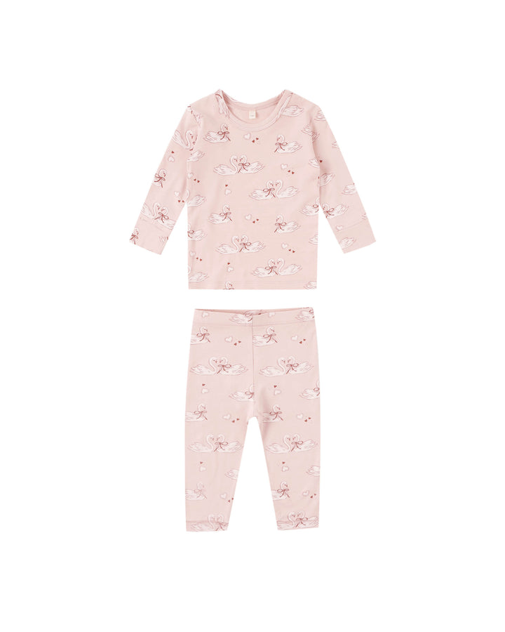 BAMBOO PAJAMA SET SWANS