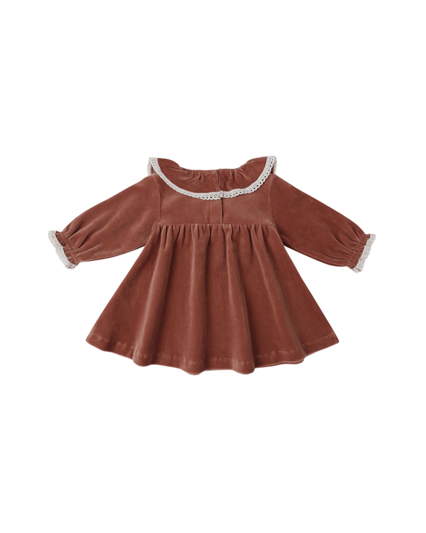 VELOUR BABY DRESS || CRANBERRY