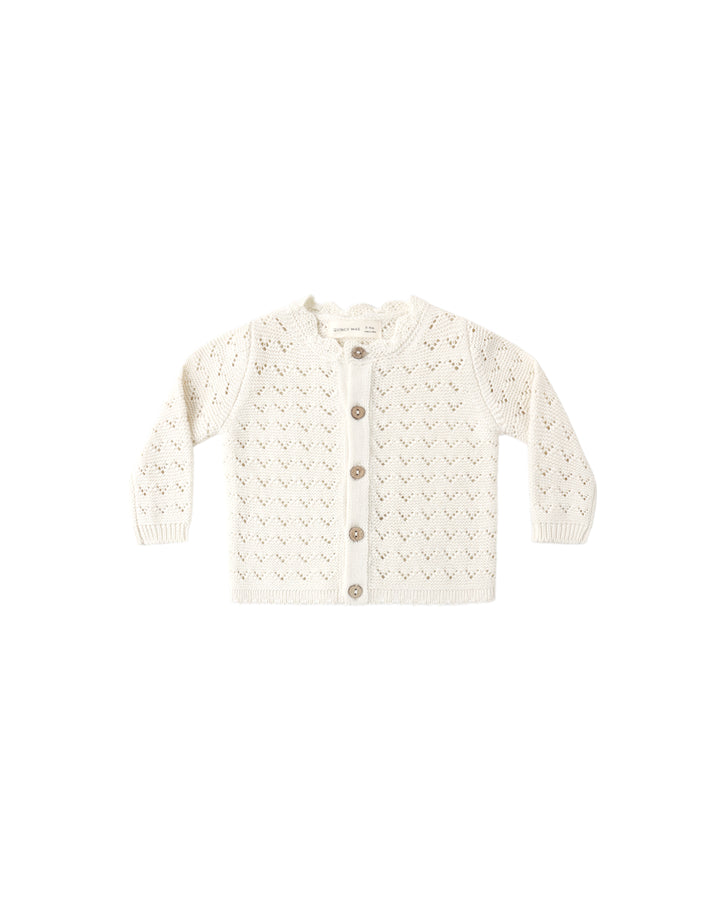 SCALLOPED CARDIGAN NATURAL