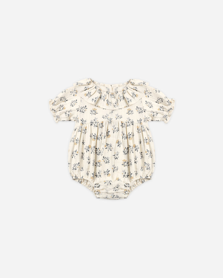 COLLARED ROMPER FRENCH FLORAL