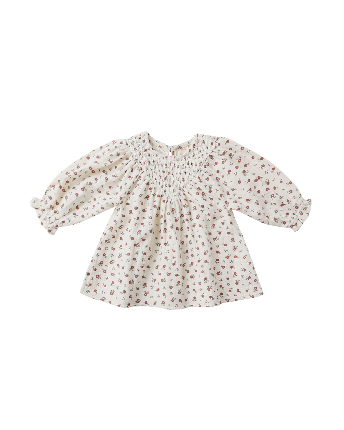 V SMOCKED DRESS || WINTER DITSY
