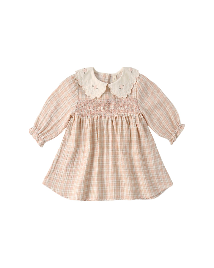 CALLIE DRESS PINK PLAID