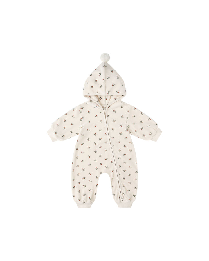 VELOUR ZIP JUMPSUIT || HOLLY BERRY