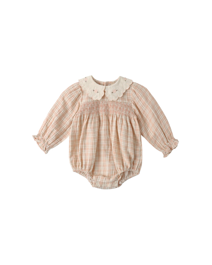 CALLIE ROMPER PINK PLAID